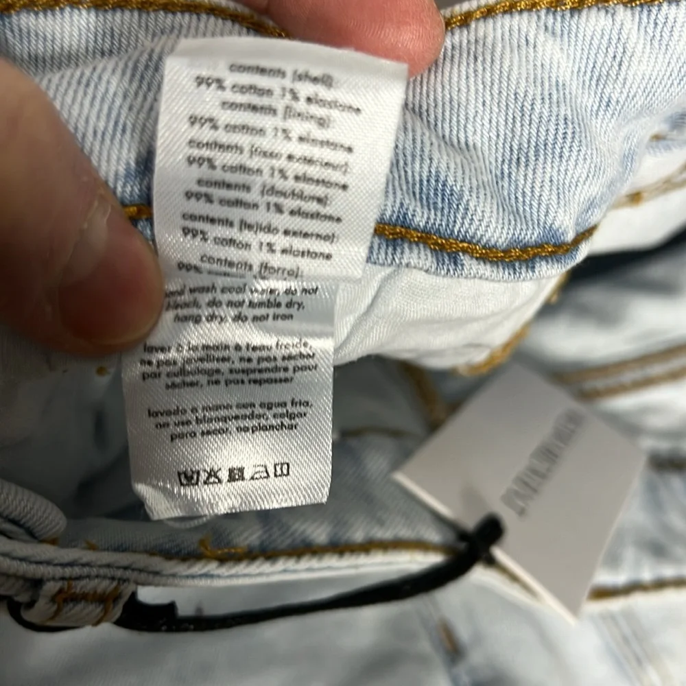 We Wore What High Rise Acid Wash Size 24 Jeans - Picture 11 of 12